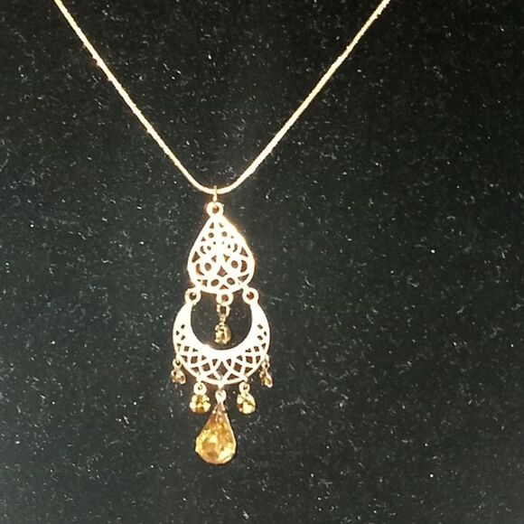 Upcycle handcrafted Bohemian gold plated snake necklace - Picture 1 of 4